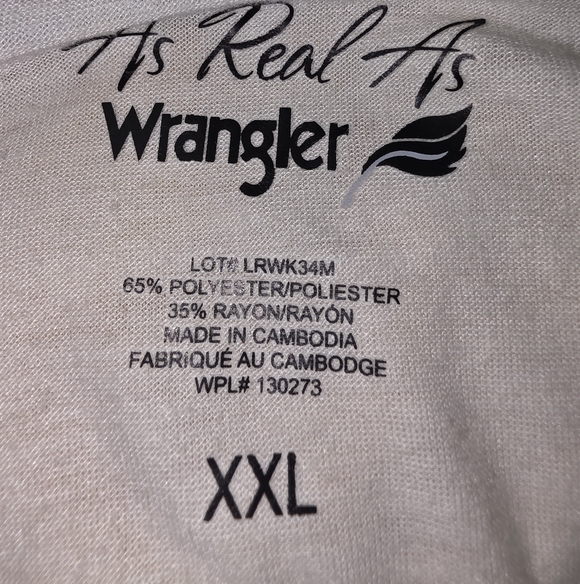 Wrangler Fishin Huntin Muddi'n Graphic Top XXL Western Raglan Shirt Studded - Picture 4 of 6